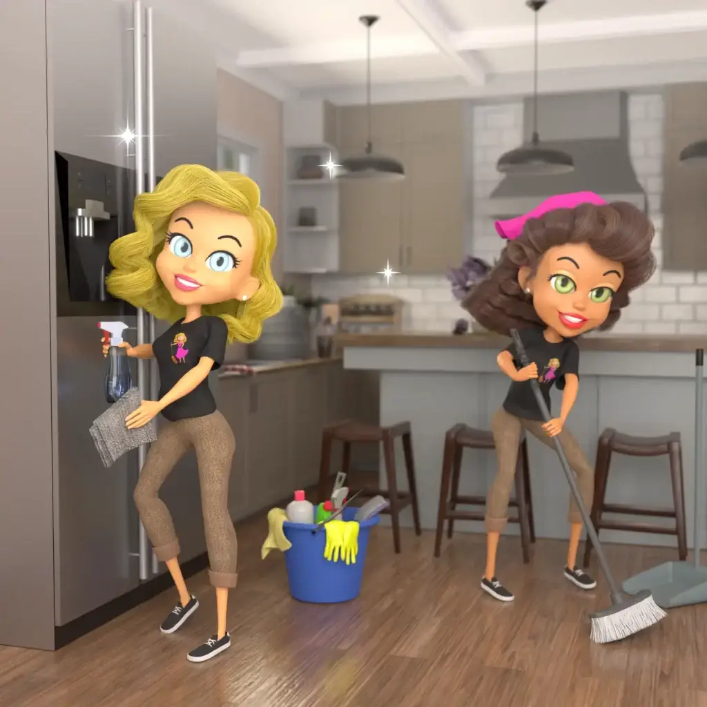 Maids Cleaning Kitchen post construction